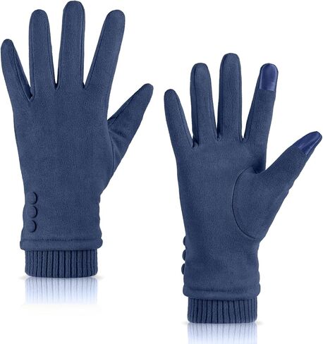Dsane Womens Gloves Winter Touch Screen Texting Phone Windproof Gloves for Women Fleece Lined Thick Warm Gloves in Kuwait