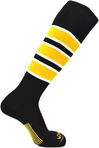 جوارب PEAR SOX Pearsox المصنوعة من النايلون للركبة - جوارب بدون خياطة عند أصابع القدم، ماصة للرطوبة، جوارب داعمة للقوس مع خطوط in Kuwait