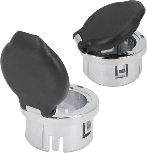 Car Plug Cover Cap, 12V Power Outlet Dash Retainer Cigarette Lighter Plug, Chrome Cigarette Lighter Plug Compatible with Chevy Silverado GMC Sierra, Replace OEM#20983936 25793816 (2PCS) in Kuwait