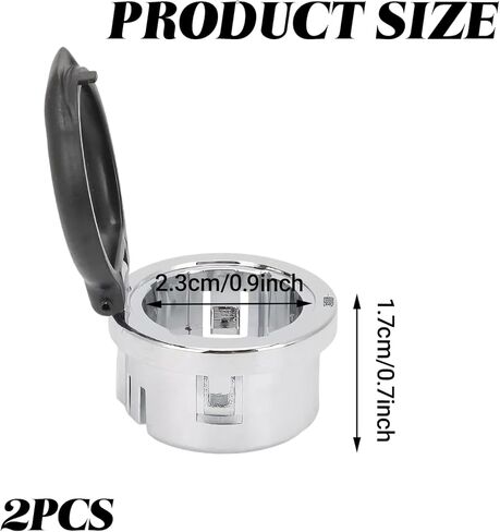 Car Plug Cover Cap, 12V Power Outlet Dash Retainer Cigarette Lighter Plug, Chrome Cigarette Lighter Plug Compatible with Chevy Silverado GMC Sierra, Replace OEM#20983936 25793816 (2PCS) in Kuwait