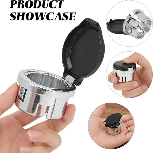 Car Plug Cover Cap, 12V Power Outlet Dash Retainer Cigarette Lighter Plug, Chrome Cigarette Lighter Plug Compatible with Chevy Silverado GMC Sierra, Replace OEM#20983936 25793816 (2PCS) in Kuwait