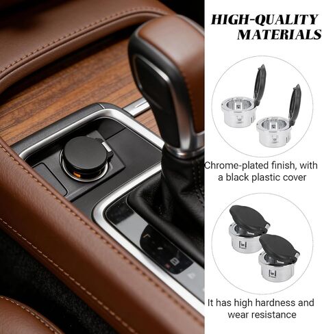 Car Plug Cover Cap, 12V Power Outlet Dash Retainer Cigarette Lighter Plug, Chrome Cigarette Lighter Plug Compatible with Chevy Silverado GMC Sierra, Replace OEM#20983936 25793816 (2PCS) in Kuwait