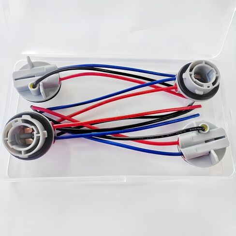 4PCS 1157 LED Light Bulb Socket Plug BAY15D Light Socket Wiring Harness Turn Signal Tail Stop Holder Rear Brake Light Base Harness Plugs Connector Gytovvvz in Kuwait