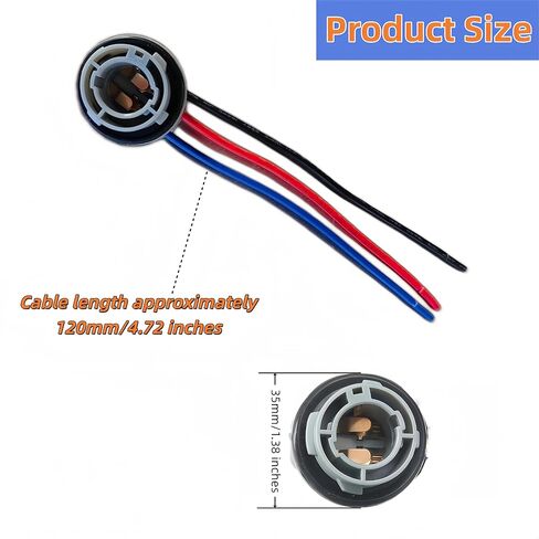 4PCS 1157 LED Light Bulb Socket Plug BAY15D Light Socket Wiring Harness Turn Signal Tail Stop Holder Rear Brake Light Base Harness Plugs Connector Gytovvvz in Kuwait