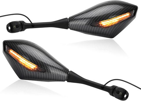 LKV Motorcycle Mirrors with Turn Signal LED Adjustment Replacement for Honda CBR250R CBR300R CBR500R CBR600RR CBR600F CBR600F4 CBR600F4i CBR1000RR in Kuwait