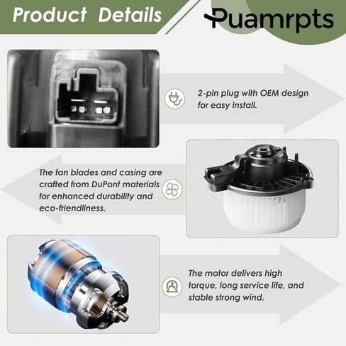 AC Heater Blower Motor Assembly Compatible with Honda Fit 2009 2010 2011 2012 2013 2014, Replace# 700247 79310T-F0G01 in Saudi Arabia