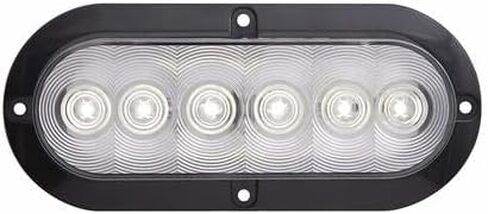 Optronics BUL73CBP ضوء LED بيضاوي شفاف مقاس 6 بوصات للتركيب على السطح، أبيض in Saudi Arabia
