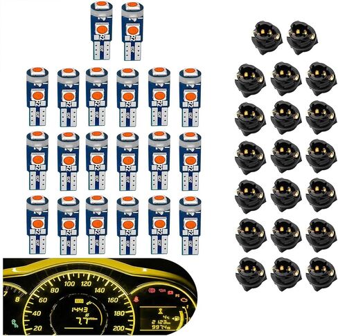 20 PCS T5 LED Bulbs, Dash Lights with Twist Socket Instrument Dashboard Light LED Bulbs,Universal for Interior Car Lights Dashboard Instrument Panel Gauge Cluster Indicator Map Dome Light (Blue) in Saudi Arabia