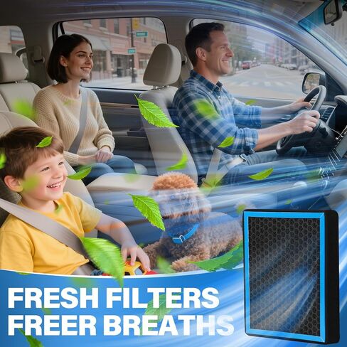 2 Pack CF10285 Cabin Air Filter w/Activated Carbon for Toyota Camry, Corolla, RAV4, Highlander, Prius, 4Runner, Sienna, Tundra, Lexus ES350, RX350 (2006-2025) – HEPA Replacement for 87139-02020 in Kuwait