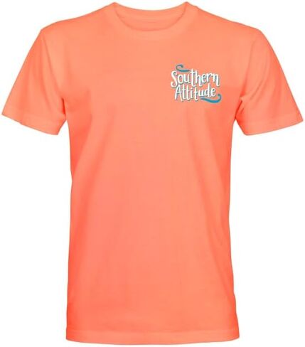 Southern Attitude Bless This Mouth Capybara Graphic T-Shirt, Bright Coral, Short Sleeve, Cotton in Kuwait
