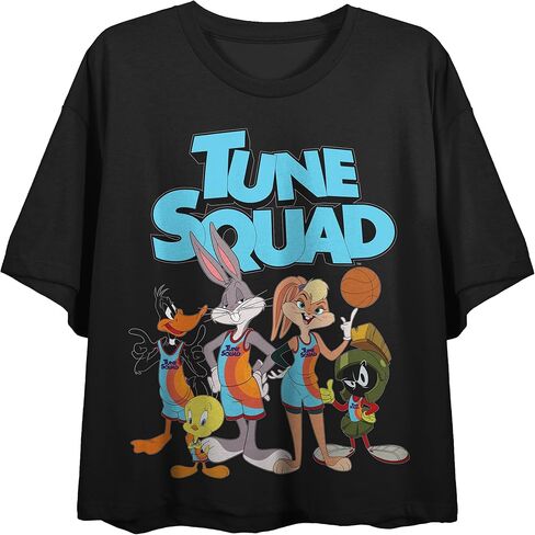 Space Jam 2 A New Legacy Tune Squad Group Women's Black BF Crop Top in Saudi Arabia
