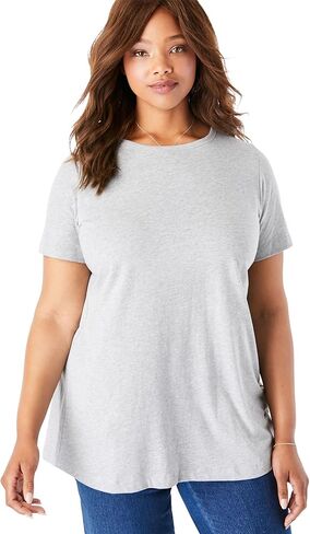 Woman Within Plus Size Perfect Short-Sleeve Crewneck Tee (Petite Available) in Saudi Arabia