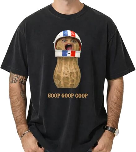 The Burnt Peanut Goop Shirt, Viral Internet Meme Clothing, Weirdcore Aesthetic Apparel, Funny Cowboy Peanut Bungulato Top, Gen Z Humor Tee Multiple Color in Saudi Arabia