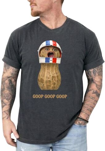 The Burnt Peanut Goop Shirt, Viral Internet Meme Clothing, Weirdcore Aesthetic Apparel, Funny Cowboy Peanut Bungulato Top, Gen Z Humor Tee Multiple Color in Saudi Arabia