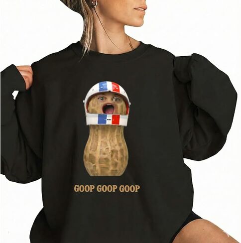 The Burnt Peanut Goop Shirt, Viral Internet Meme Clothing, Weirdcore Aesthetic Apparel, Funny Cowboy Peanut Bungulato Top, Gen Z Humor Tee Multiple Color in Saudi Arabia