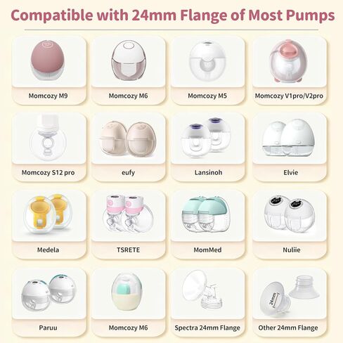 Flange Insert 17/19/21mm Compatible with S9/S10/S12/S9 Pro/S12 Pro Wearable Breastpump, Wearable Breast Pump Shield/Flange Insert, Pump S9/S10/S12 Parts Replace,6pcs in Kuwait