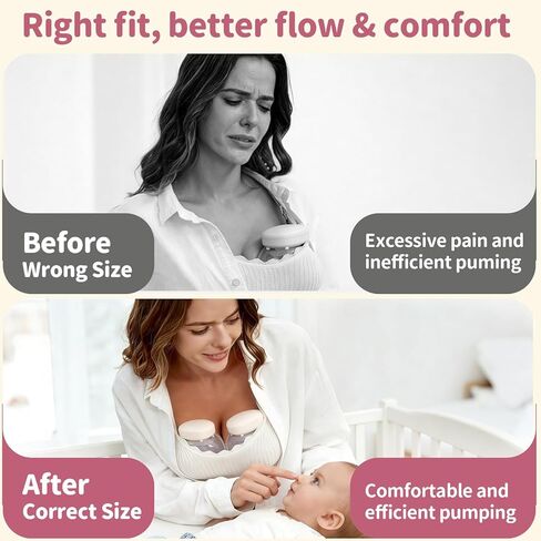 Flange Insert 17/19/21mm Compatible with S9/S10/S12/S9 Pro/S12 Pro Wearable Breastpump, Wearable Breast Pump Shield/Flange Insert, Pump S9/S10/S12 Parts Replace,6pcs in Kuwait