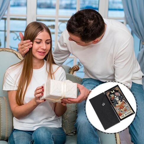 Gothic Skull Bookmarks Gifts - Funny Skeleton Bookmarks for Women, Tarot Reader Reading Accessories for Book Lovers, Halloween Christmas Graduation Birthday Gifts for Friends Bookish in Kuwait