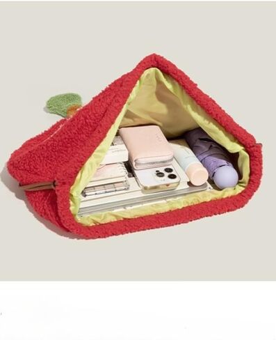 Whimsy Twee Apple Backpack Kawaii Funky Fuzzy Fruit Purse Y2k Kawaii Whimsical Accessories (red) in Kuwait