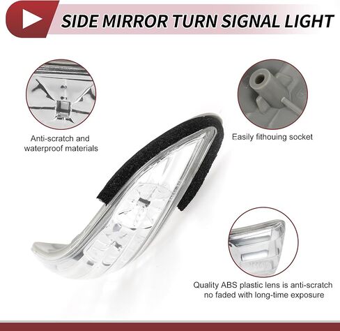 1 Pcs Car Mirror Turn Signal Light for Hyundai for GENESIS COUPE 2008-2016 Right LED Trun Signal Light Lamp No.876142M000 in Saudi Arabia