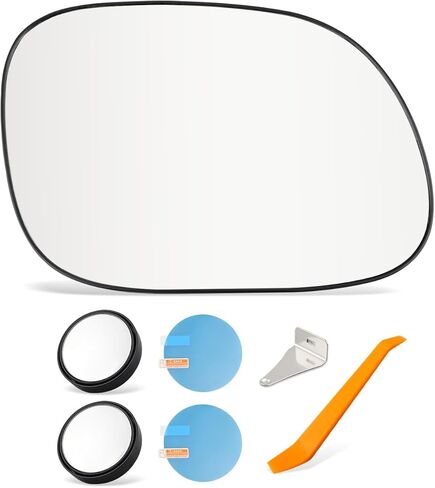 Driver Side Heated Mirror Glass Fit for Kia Soul 2014 2015 2016 2017 2018 2019, Replace 87611B2500 87611B2510 87611B2000, Left in Saudi Arabia