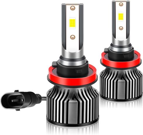 For Kenworth T680 T880 2013 2014 2015 2016 2017 2018 2019 2020 Light Bulb 6000K White High & Low Beam, Ultra Bright with Fan, 4-Pack in Saudi Arabia