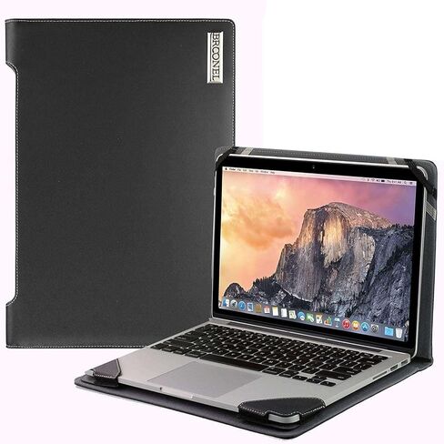 سلسلة Profile - حقيبة كمبيوتر محمول جلدية سوداء متوافقة مع الكمبيوتر المحمول HP OmniBook X Flip 2 في 1 مقاس 16 بوصة in Saudi Arabia