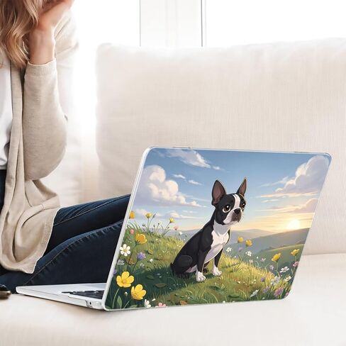 متوافق مع جهاز MacBook Pro مقاس 14 بوصة، حافظة صلبة مع غطاء لوحة مفاتيح وواقي شاشة (A2442 A2779 A2918 A2992 A3112 A3185 A3401 A3434، إصدار 2021-2025) - Boston Terrier MC22035 in Kuwait