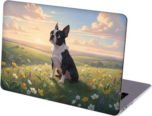 متوافق مع جهاز MacBook Pro مقاس 14 بوصة، حافظة صلبة مع غطاء لوحة مفاتيح وواقي شاشة (A2442 A2779 A2918 A2992 A3112 A3185 A3401 A3434، إصدار 2021-2025) - Boston Terrier MC22035 in Kuwait