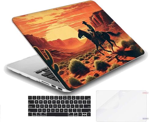 Compatible with MacBook Air 13.6-inch, Hard Shell Case with Keyboard Cover and Screen Protector (A2681, M2 chip / A3113, M3 chip / A3240, M4 chip, 2022-2025 Release) - Western Cowboys MC21562 in Saudi Arabia