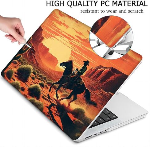 Compatible with MacBook Air 13.6-inch, Hard Shell Case with Keyboard Cover and Screen Protector (A2681, M2 chip / A3113, M3 chip / A3240, M4 chip, 2022-2025 Release) - Western Cowboys MC21562 in Saudi Arabia