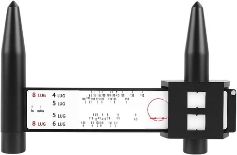Car Wheel PCD Gauge, Vehicle Rim Bolt Pattern Measuring Tool, Automotive Lug PCD Ruler Accessories for 4 5 6 8 Holes Sliding Caliper, Universal for SUV, Sedan, Truck in Kuwait