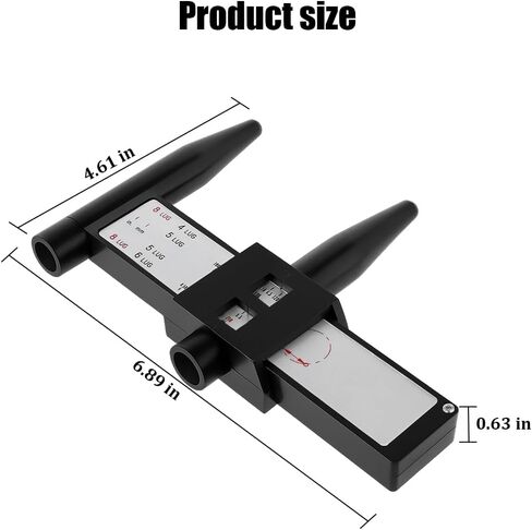 Car Wheel PCD Gauge, Vehicle Rim Bolt Pattern Measuring Tool, Automotive Lug PCD Ruler Accessories for 4 5 6 8 Holes Sliding Caliper, Universal for SUV, Sedan, Truck in Kuwait