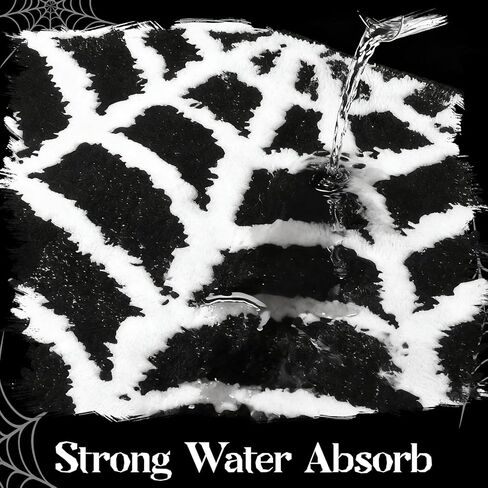 HNYYZL Spider Web Bath Mat 16x30 Inch Black, Soft and Absorbent Tufted Halloween Bathroom Rug Non Slip Washable, Gothic Bathroom Decor in Saudi Arabia