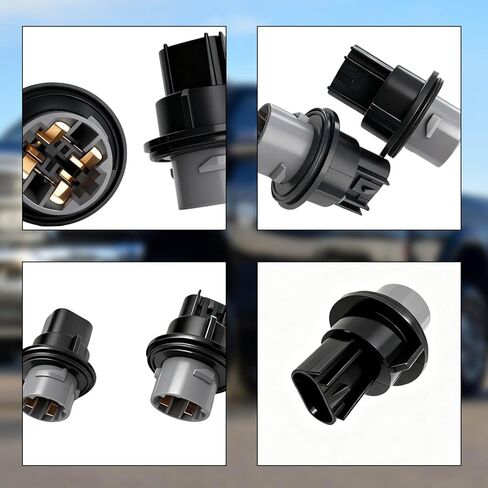 2PCS Turn Signal Light Bulb Socket Holder 3-Pin Connector with Rubber Seal Fit Dodge Ram 1500 2009-2012 Ram 2500 3500 2011-2012 Parking Lamp Plug Replace OE 68083021AA in Saudi Arabia