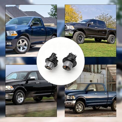 2PCS Turn Signal Light Bulb Socket Holder 3-Pin Connector with Rubber Seal Fit Dodge Ram 1500 2009-2012 Ram 2500 3500 2011-2012 Parking Lamp Plug Replace OE 68083021AA in Saudi Arabia