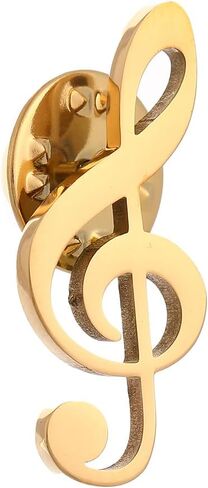 Stainless Steel Music Symbol Men's Lapel Pin Brooch for Suit Accessories Gift for Father in Kuwait