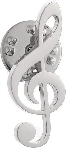 Stainless Steel Music Symbol Men's Lapel Pin Brooch for Suit Accessories Gift for Father in Saudi Arabia