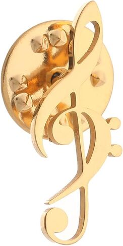 Stainless Steel Music Symbol Men's Lapel Pin Brooch for Suit Accessories Gift for Father in Saudi Arabia