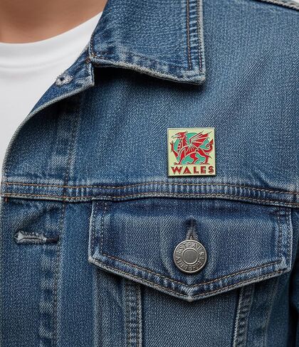 دبوس المينا Vagabond Heart Wales - شارة دبوس طية صدر السترة من المينا الصلب تذكارية التنين الويلزي - دبوس سفر معدني لقبعة سترة الظهر - هدية قابلة للجمع للمسافرين الرجال والنساء - 1.25 بوصة من المطاط بمقبض خلفي in Saudi Arabia
