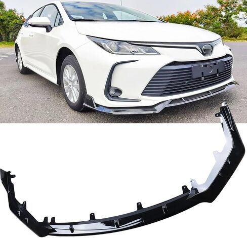 شفة مصد أمامي جديدة متوافقة مع كورولا 2019 2020 2021 2022 2023 طقم الجسم-سبويلر أمامي رياضي أسود لامع 3 قطعة in Kuwait