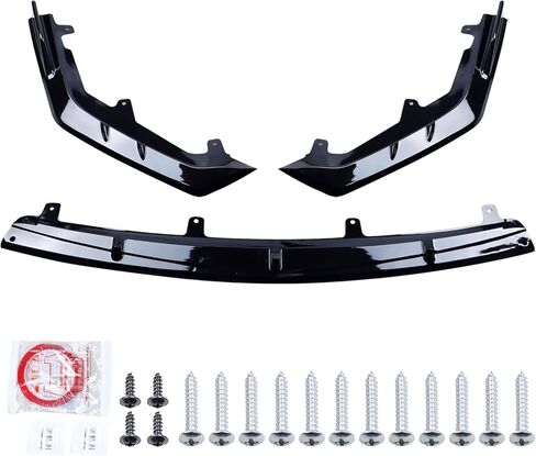 شفة مصد أمامي جديدة متوافقة مع كورولا 2019 2020 2021 2022 2023 طقم الجسم-سبويلر أمامي رياضي أسود لامع 3 قطعة in Kuwait