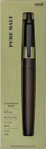 Uni Pure Malt Jetstream Inside Single Ballpoint Pen, 0.5 mm Fine Point, Natural Oak, Black Oil-Based Ink, SXNPM05.70 in Saudi Arabia