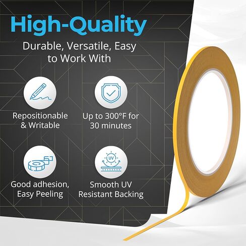 قناع Pro Tapes Pro 788 Ultimate Mask أصفر 1/8 بوصة × 60 ياردة، شريط قناع إزالة ممتاز لمدة 60 يومًا in Kuwait