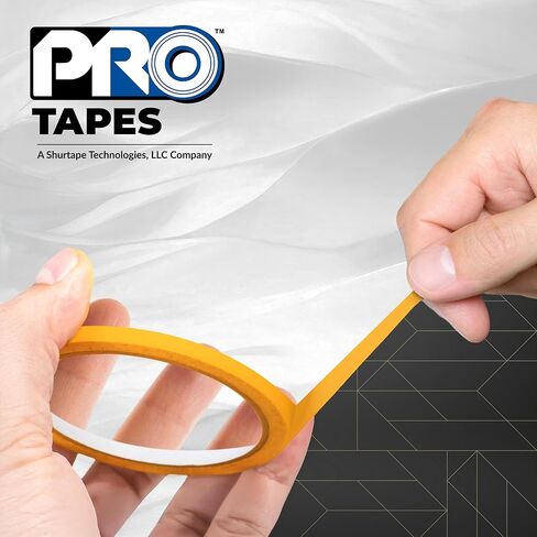 قناع Pro Tapes Pro 788 Ultimate Mask أصفر 1/8 بوصة × 60 ياردة، شريط قناع إزالة ممتاز لمدة 60 يومًا in Kuwait