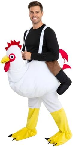 Dress Up America Adult Plush Ride-On Chicken Costume –Farm Animal Costume for Halloween, Parties & Cosplay in Saudi Arabia