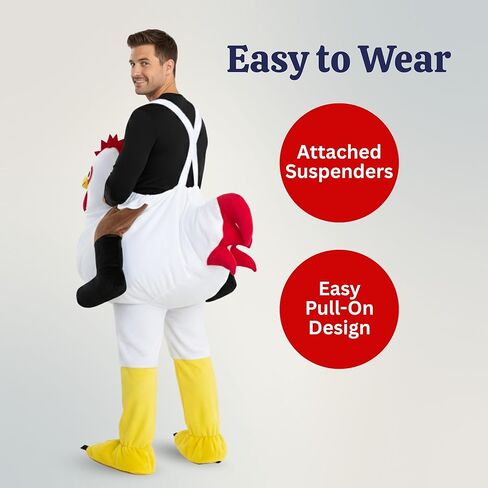 Dress Up America Adult Plush Ride-On Chicken Costume –Farm Animal Costume for Halloween, Parties & Cosplay in Saudi Arabia