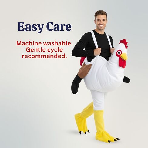 Dress Up America Adult Plush Ride-On Chicken Costume –Farm Animal Costume for Halloween, Parties & Cosplay in Saudi Arabia