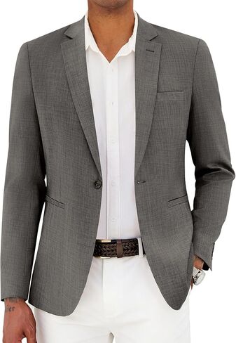 Men's Linen Casual Blazer Sport Coats Dress One Button Formal Classic Suit Jacket Business Blazer Wedding Party Jacket in Saudi Arabia