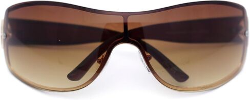 SA106 Womens Elegant Rimless Shield Wrap Luxury Designer Sunglasses in Saudi Arabia